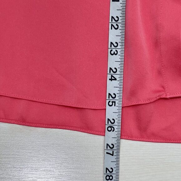 Kobi Halperin Kristin Silk Blouse Size XXL Flamingo Pink Sleeveless Stretch Luxe - Picture 9 of 12